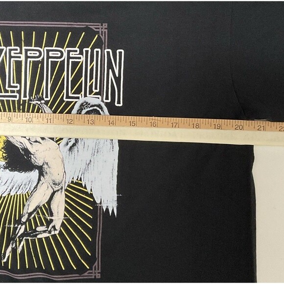 Led Zeppelin Large Icarus Black Retro Print Band Tee T-Shirt Unisex - Picture 4 of 6
